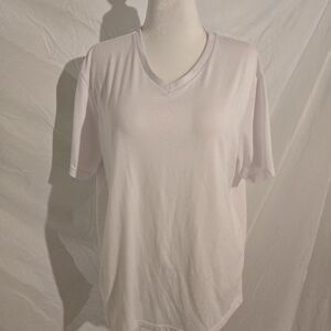 George Women's Classic White V-Neck Tee